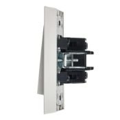 Выключатель встраиваемый одноклавишный IEK BRITE BR-V10-0-10-K01-F ВСР10-1-0-БрБ в сборе белый