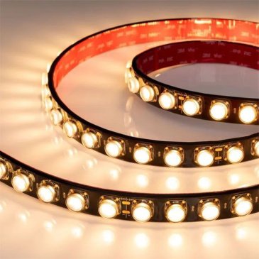 Светодиодная лента Белый теплый 2835 24V 21W/m 42Led/метр 049293 FLT-PS-A42-BLACK-23mm черная плата 30deg 2700K IP67