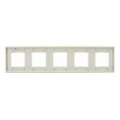 Рамка стеклянная 5 постов IEK SKANDY SK-M52-G-K10 SK-F25B бежевый
