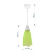 Подвесной светильник без лампы 16-22 1x15W E27 &quot;Брауэр&quot; фигурный белый/салатовый