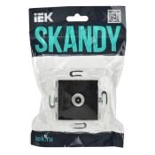 ТВ-розетка встраиваемая проходная IEK SKANDY SK-A10-P-K02 SK-A17Bl черный