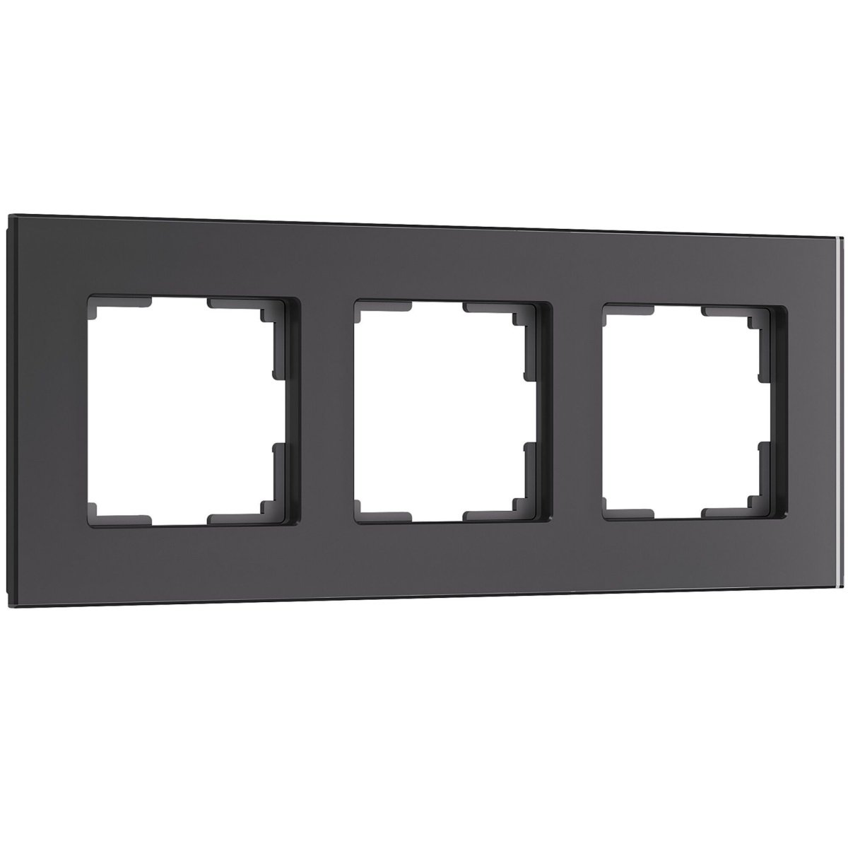Рамка стеклянная 3 поста WERKEL Senso W0033108 черный