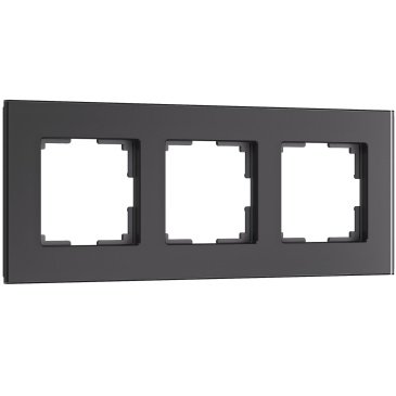 Рамка стеклянная 3 поста WERKEL Senso W0033108 черный