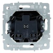Штепсельная розетка встраиваемая IEK BRITE 10А BR-R10-10-K35 РС10-1-0-БрМ без з/к и шторками маренго