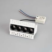 Встраиваемый светильник  10W Белый дневной  032224 MS-ORIENT-BUILT-TRIMLESS-TC-S38x127-10W  220V IP20 прямоугольный под шпаклевку белый с черной вставкой
