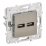 Розетка встраиваемая USB IEK SKANDY A+A 3,1А SK-U21-D31-K50 SK-R15N металл никель