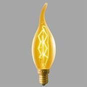 лампа ретро накаливания Vintage форма свеча на ветру 60W UL-00000483 IL-V-CW35-60/GOLDEN/E14 ZW01 диммируемая