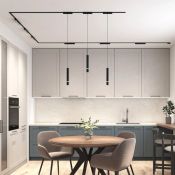 Готовый магнитный набор DENKIRS  87W Белый теплый SET AIR 06 6.6м накладной угловой черный