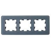 Рамка стеклянная 3 поста IEK BRITE BR-M32-G-41-K53 РУ-3-2-Бр графит RE