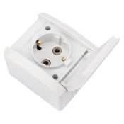 Розетка одноместная INDUSTRIAL KR-78-0814 с/з белая керамическая IP54 KRANZ