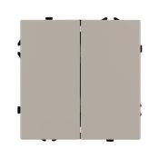 Выключатель встраиваемый двухклавишный проходной 059422 SWT-NOBE-MKP2-SFPL-CA кашемир