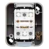 Выключатель двухклавишный Mini OG OG KR-78-0833 серый IP54 KRANZ