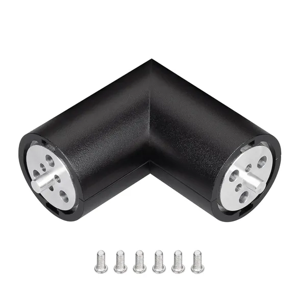 Соединитель угловой ROUND-D36-360-90 BLACK 050543