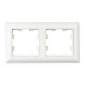Рамка пластик 2 поста IEK BRITE BR-M22-12-K01 РУ-2-Бр белый/белый