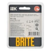 Рамка металлическая 1 пост IEK BRITE BR-M12-M-21-K47 РУ-1-1-Бр алюминий RE AL