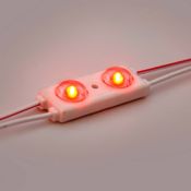 Светодиодный модуль герм. 2led Красный 2835smd 12V линейный с линзой ELF-SOL+ 2 2835 R