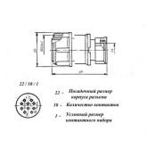 Соединитель 2РМТ22КПЭ10Г1В1В розетка