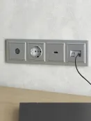 Рамка пластик 4 поста IEK BRITE BR-M42-K47 РУ-4-БрА алюминий