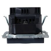 Штепсельная розетка встраиваемая IEK BRITE 16А BR-R14-16-U22-018-K35 РЮш11-1-БрМ с з/к и шторками с USB A+C 18Вт маренго