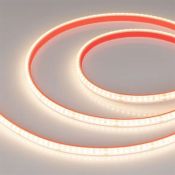 Светодиодная лента  Белый теплый DOT 24V 12W/m  160Led/метр герм (силиконовая экструзия) 051594 DOT-PFS-X160-10mm 3000K IP68