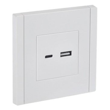 Розетка встраиваемая USB IEK FORTE&PIANO A+C 3,1А FP-U22-D31-K01 FP250 белый