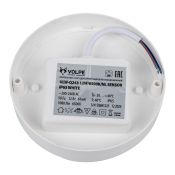 светильник  12W Белый UL-00011717 ULW-Q243 SENSOR 220V IP65 с датчиком освещенности и движения круглый накладной белый  Volpe