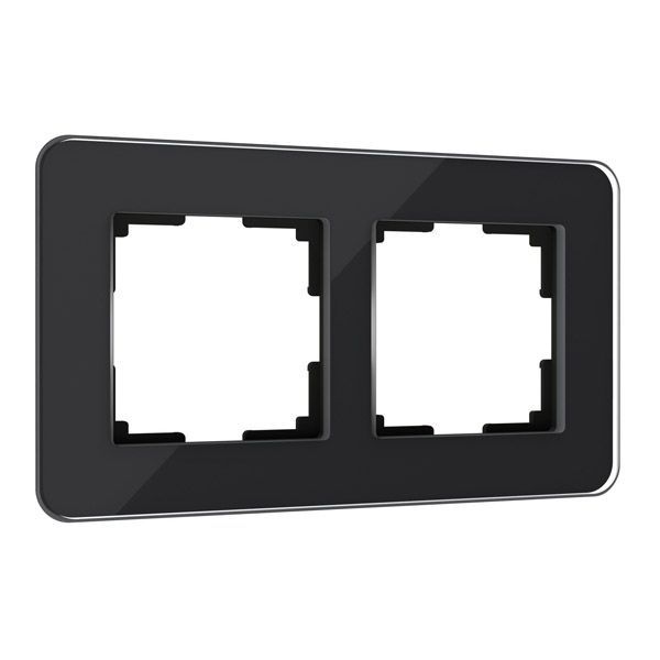 Рамка стеклянная 2 поста WERKEL Elite W0022448 черный