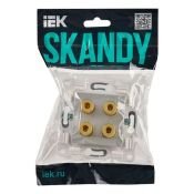Розетка встраиваемая аудио IEK SKANDY SK-S40-K23 SK-A01S серебряный