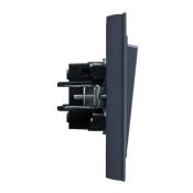 Выключатель встраиваемый одноклавишный IEK BRITE BR-V10-0-10-K35-F ВСР10-1-0-БрМ в сборе маренго