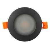 Встраиваемый светильник без лампы DENKIRS FACET DK3016-BK GU10 черный круглый IP65
