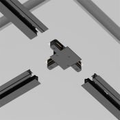 Коннектор T-образный для однофазного трека TRA002CT-11B Unity встраиваемый черный