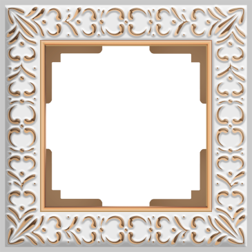Рамка металлическая 1 пост WERKEL Antik WL07-Frame-01 / W0011523  белое золото