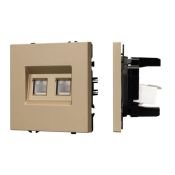 Розетка встраиваемая компьютерная двойная RJ45 кат.6 Arlight 054314 SCT-NOBE-MPC2-SFPL-GD золото