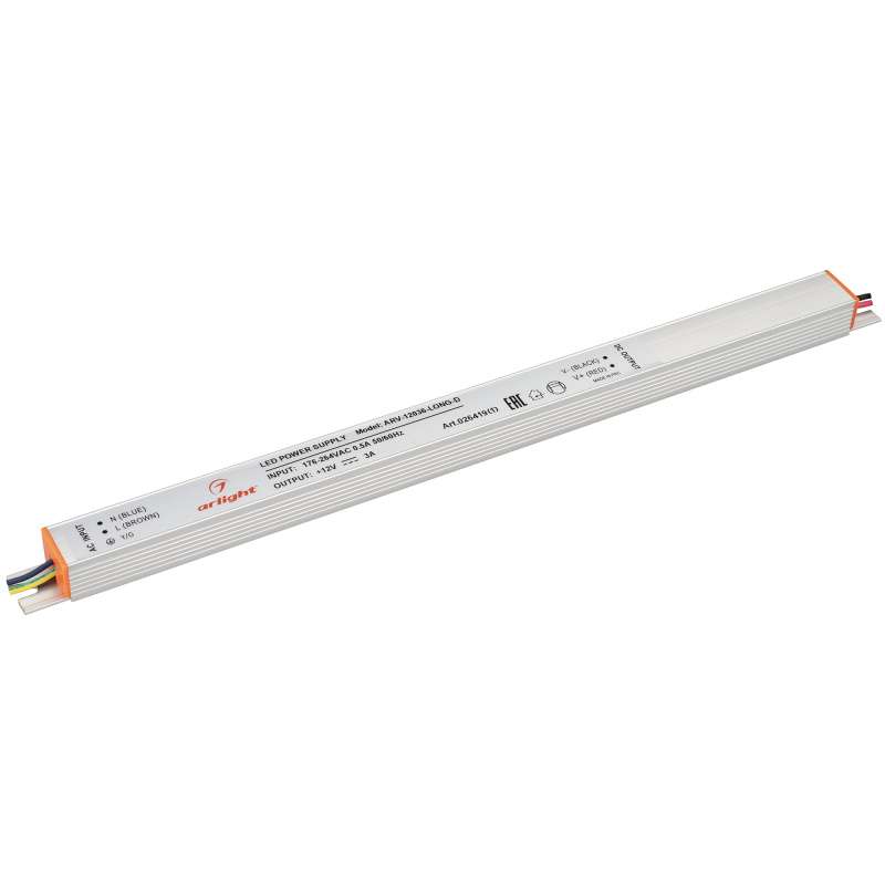 Блок питания (AC-DC) 12V   36W 026419(1) ARV-12036-LONG-D  IP20 металл