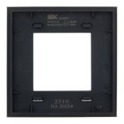 Рамка стеклянная 1 пост IEK SKANDY SK-M12-G-K53 SK-F21G графит