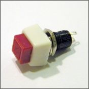 Кнопка M10 OFF-(ON) RWD-205 (DS-450) 2A/250V 2c -бело-красная квадр.-