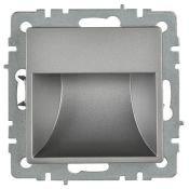 светильник Белый дневной 1W ПЛ20-БрС сталь BR-FL20-K46 BRITE IEK встраиваемый в подрозетник