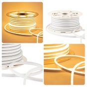 Гибкий неон  275W Белый теплый 17-32 16x8мм IP65 мини (50метров)