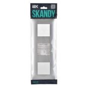 Рамка пластик 3 поста IEK SKANDY SK-M32-K23 SK-F03S серебряный