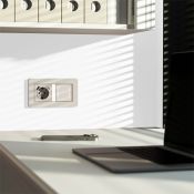 Выключатель встраиваемый двухклавишный с подсветкой сенсорный с Wi-Fi WERKEL W4523641 дымчатый