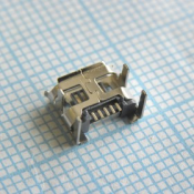 Розетка USB micro  5S B  угловая  на плату