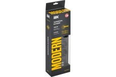 удлинитель с заземлением и выключателем MODERN и 2xUSB-A 2.0, 1xTYPE-C WYP12-16-03-02-ZKU-K02 черный