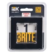Рамка стеклянная 1 пост IEK BRITE BR-M12-G-K02 РУ-1-2-БрЧ черный