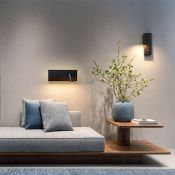 Накладной светильник-бра  11W Белый теплый DENKIRS CHARGELUX DK5092-BK 220V IP20 с  USB-A и USB-C, беспроводная зарядка черный