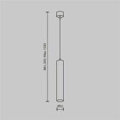 Подвесной светильник  12W Белый теплый P072PL-L12B3K Фокус LED / Focus LED 220V 3000K IP20 цилиндр черный