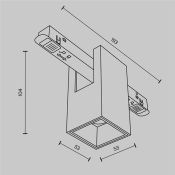 Трековый светильник  7W Белый дневной Альфа/Alfa Exility 50deg TR121-2-7W4K-BS на шинопровод латунь