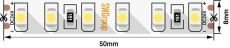 Светодиодная лента Белый 3528 24V  9.6W/m 120Led/метр 00-00009467 SWG3120-24-9.6-W-M