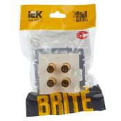 Розетка встраиваемая аудио IEK BRITE BR-S40-K36 РА10-БрЖ жемчуг