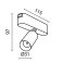 Трековый светильник  5W Белый дневной Фокус/Focus Led Radity 36deg TR103-1-5W4K-M-B на магнитный шинопровод черный