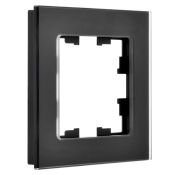 Рамка стеклянная 1 пост IEK BRITE BR-M12-G-31-K02 РУ-1-2-Бр черный матовый